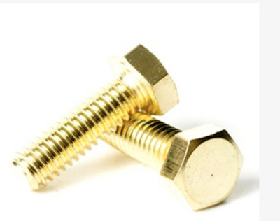 (20) StaFast 1/4''-20 x 3/4'' Brass Hex Cap Screw, Full Thread