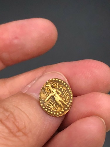 (1,03 g) MONETA ORO 18K Kushan Epoca Impero SoLiD Meravigliosa Rara! #S351 - Foto 8 di 12