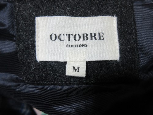 OCTOBRE EDITIONS Gray Wool Cashmere Bomber Jacket - Medium - Picture 9 of 10
