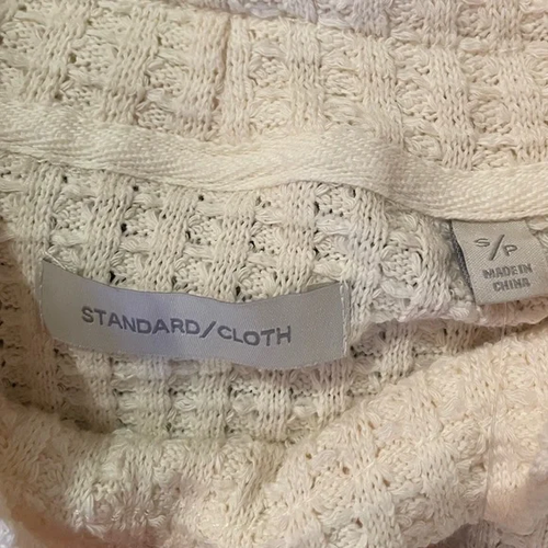 Standard Cloth Oversized Alpine Waffle Anorak Sweatshirt in White, Mens Small - 第 5/7 張圖片