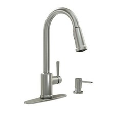 Moen 87090MSRS Indi Single-Handle Pull-Down Sprayer Kitchen Faucet with Reflex,
