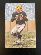 Bobby Layne Steelers unsigned Goal Line Art Card slight tip wear in Toploader
