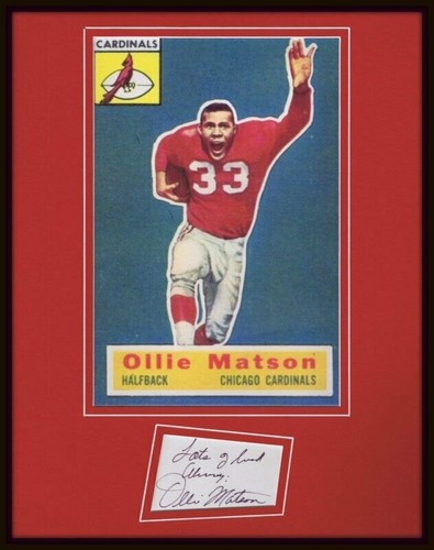 Ollie Matson Signed Framed 11x14 Photo Display JSA Cardinals San Francisco - 第 1/1 張圖片