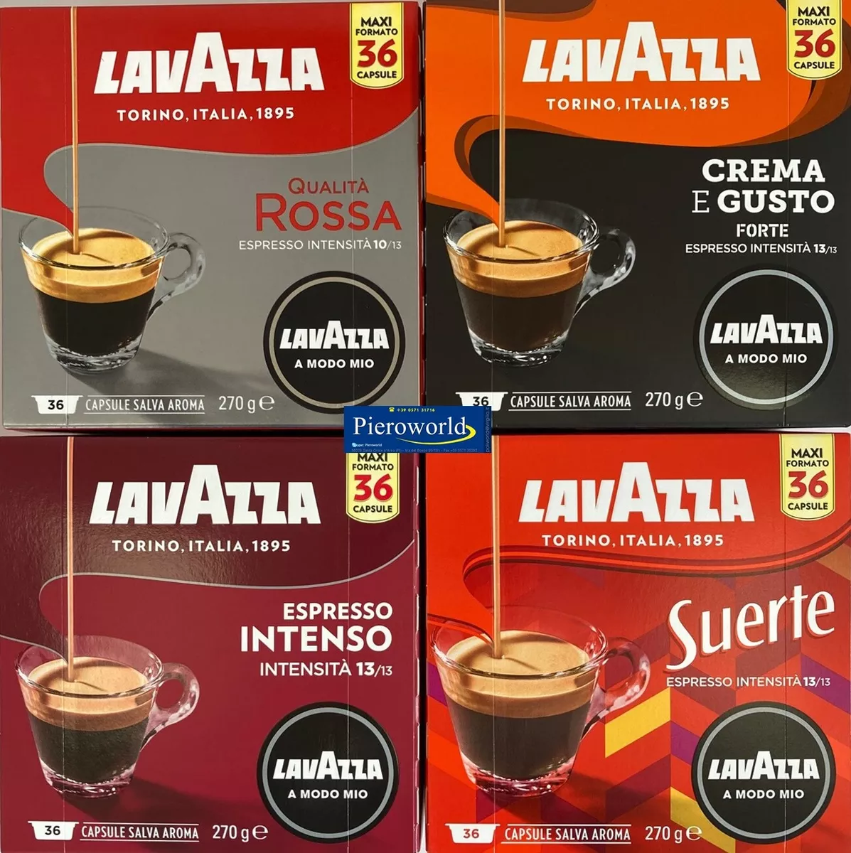 144 capsules Lavazza A Modo Mio STRONG espresso coffee pods 4