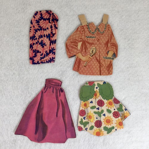 Antique Paper Doll woman & Clothes already cut 10” tall paper doll June - Picture 11 of 15