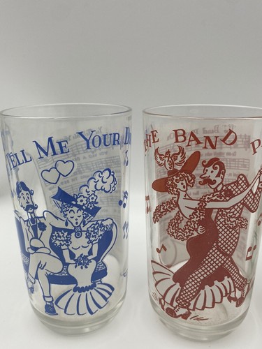 Vintage Hazel Atlas Sing Song Music Drinking Glass Set Of 6 EUC!!! - Picture 2 of 7