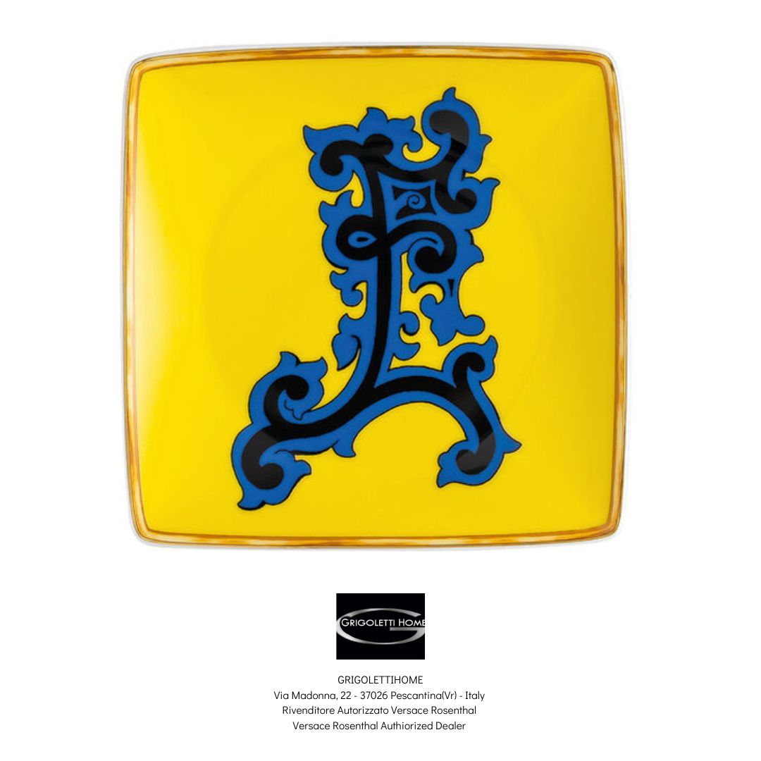 Versace Rosenthal - Holiday Alphabet - E - Square Flat Bowl 12 x 12 cm