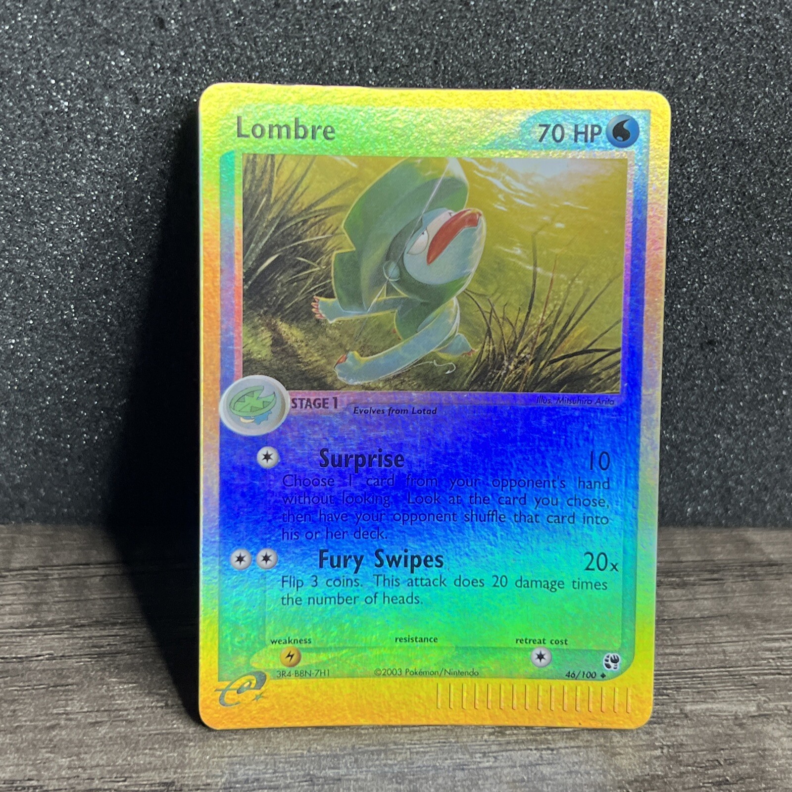Lombre 46/100 Reverse Holo EX Sandstorm Pokemon Card E Series