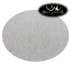 Modern Flat Woven Round RUG 'TIMO' practical easy to clean outdoor light grey