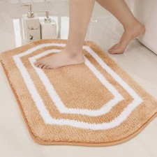Extra Thick Anti-Slip Bath Rug Soft Plush Shaggy Water Absorbent Mat Green 17x27
