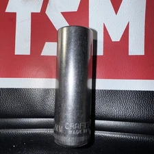 Craftsman 12MM  Deep Socket Standard  1/4" Drive  6-pt Used USA 44409 G Series