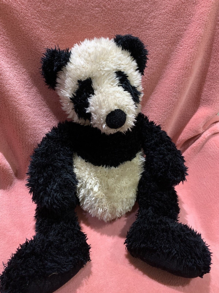 Vintage Russ BERRIE Ming Panda Beanie Plush Soft Toy 28cm Seated