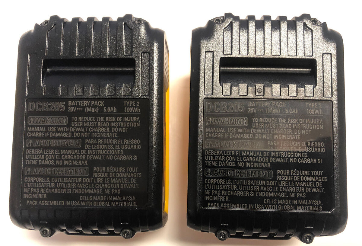 2) NEW Genuine DeWALT DCB205 20V 20 Volt MAX XR 5.0Ah Li-Ion 2) NEW Genuine DeWALT DCB205 20V 20 Volt MAX XR 5.0Ah Li-Ion