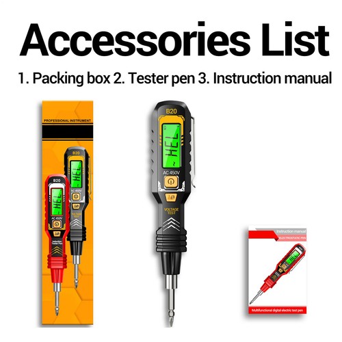 Voltage Electric Tester Volt Detector Test Pen AC DC Non-Contact Sensor 30-1000V - Picture 10 of 14