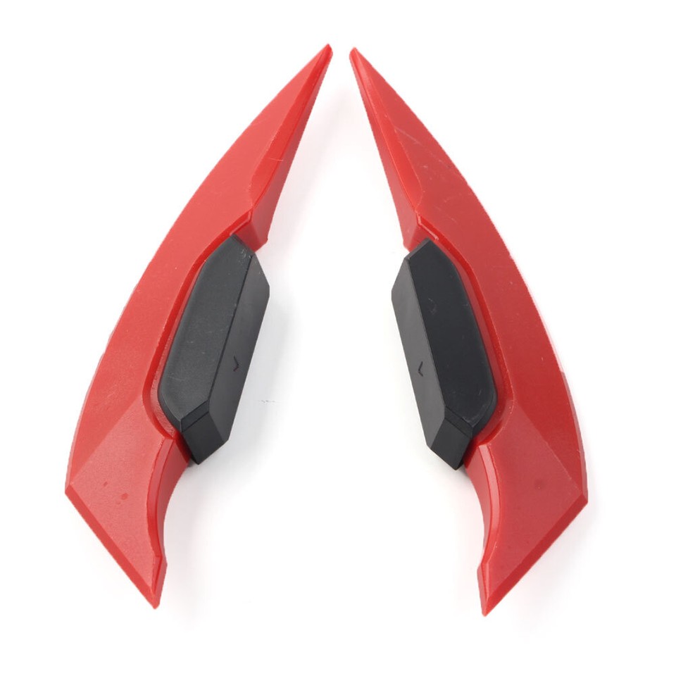 2x Red Motorcycle Fairing Winglets Side Spoiler Deflector Air Wing Kit