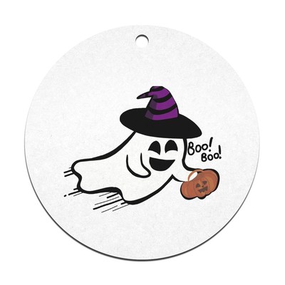 2 flache Weihnachtskugeln ''Süßer Geist Spruch Boo'' 70 mm (CB00120698)