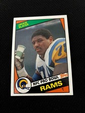 JACKIE SLATER ROOKIE 1984 TOPPS LOS ANGELES RAMS RC #286 FOOTBALL CARD !!