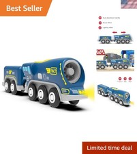 Battery Operated Locomotive Trains for Wooden Tracks, Powerful Engine Toy Tra...