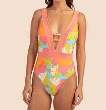 TRINA TURK Playa De Flor Plunge Maillot One-P...