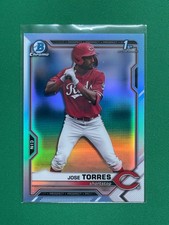 2021 Bowman Chrome Sky Blue Refractor #BDC-125 Jose Torres 1st Bowman Chrome