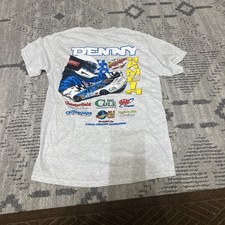 Vintage Hamlin Motorsports 20 “Hurricane Hamlin “ Off White PatternT-shirt Lg