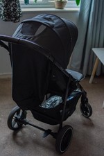 Hauck Black Single Pushchair, Folding, Adjustable Back Rest, Canopy & Basket