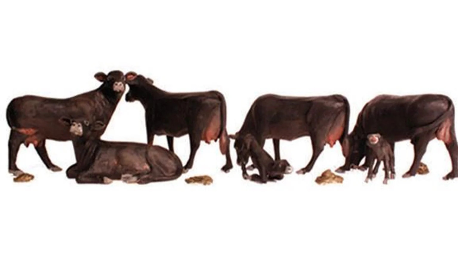 Woodland Scenics WA2217 A2217 Scenic Accents - Black Angus Cows - N Scale