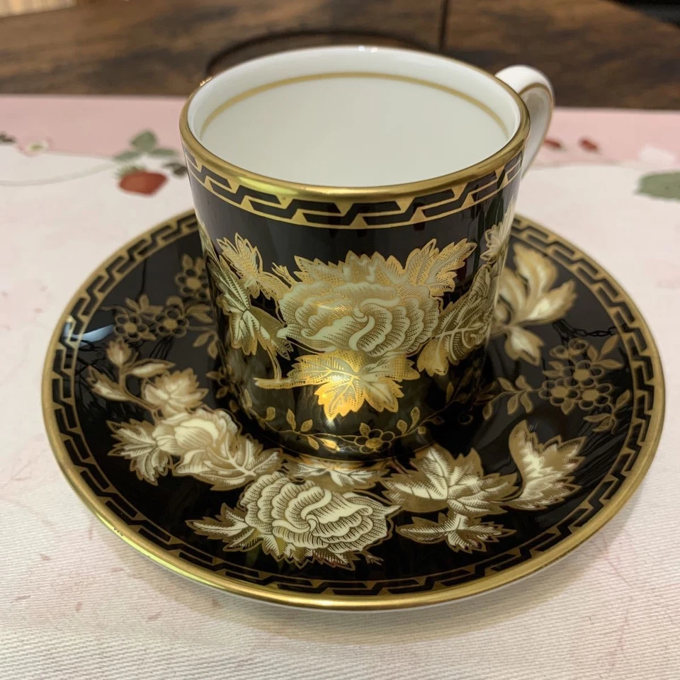 Soucoupe tasse Wedgwood noir Tonkin Demitasse du Japon - Photo 2/4