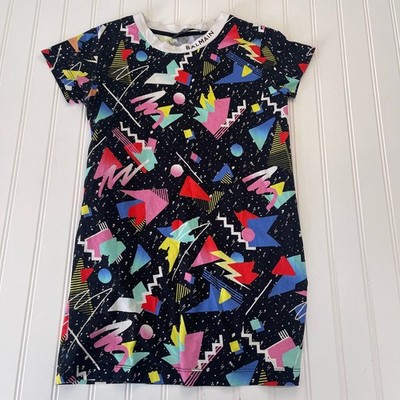 Balmain Paris Grafitti Pop 90s Retro Saved By Bell T Shirt Dress Girls 8