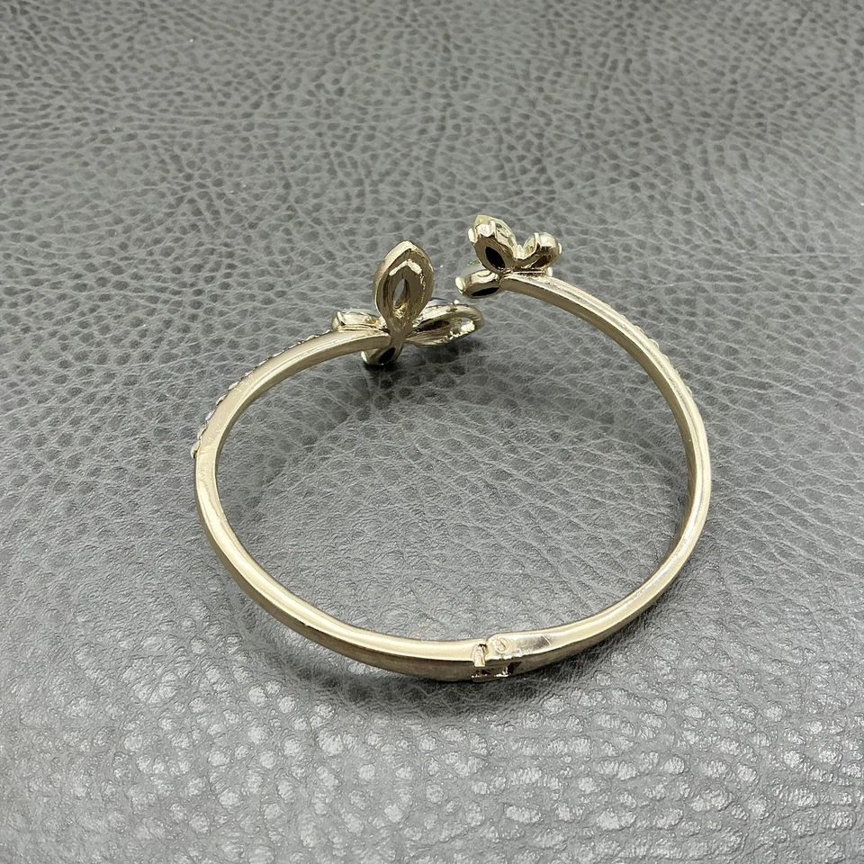 Brazalete Brazalete Anne Klein Mariposa Cristal Bisagras Mujer Tono Dorado Estrás Foto 4 de 4