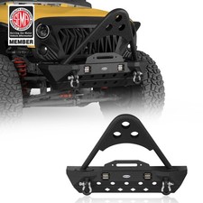 Steel Front Bumper W Led Lights For 07-18 Jeep Wrangler Jk Stinger Stubby Steel Front Bumper W Led Lights For 07-18 Jeep Wrangler Jk Stinger Stubby