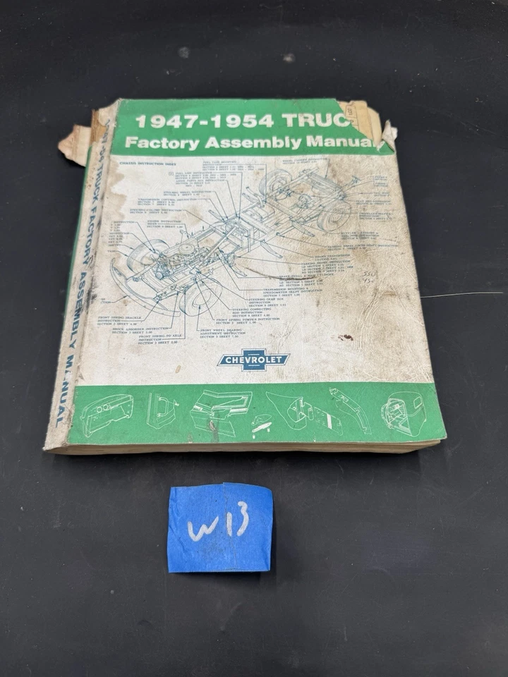 Camioneta Chevrolet 1947-1954 manual de montaje de fábrica camionetas Chevy y todos los modelos Foto 3 de 3