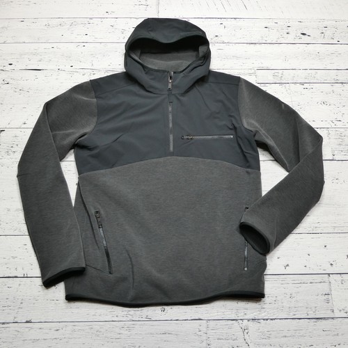 Hill City Hoodie Adult Medium Gray Tech 1/2 Zip Thermal Fleece Lined Zip Pockets - 第 1/8 張圖片