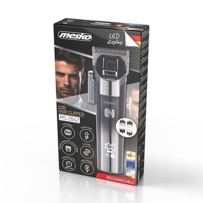 Mesko  Akku Haarschneider, USB-Anschluss MS 2842  3mm + 6mm AUFSÄTZE FEHLEN
