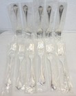Oneida KING JAMES Silverplate Forks LOT! 5x Salad + 6x Dinner, IN PLASTIC! euc!