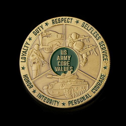 US Coin Army Core Values Loyalty Duty Respect Selfless Patriotism Challenge Coin - Picture 10 of 12