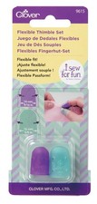 Clover I Sew for Fun Flexible Set Thimble, purple and blue 2 Multicolor