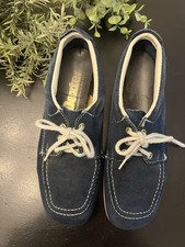 Dexter Vintage Navy Blue Suede Leather Oxford Bowling Shoes Sz 7 Retro 60s 70s