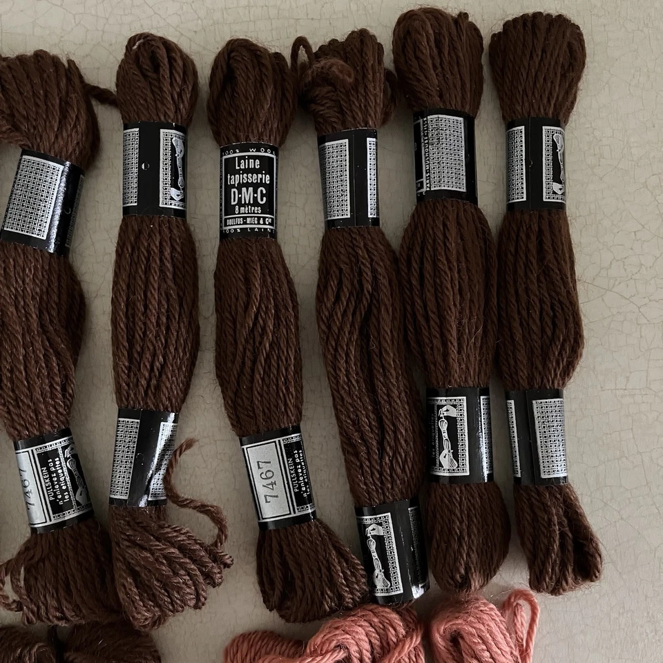 Dollfus Mieg & Co. DMC Vintage Skeins Set Of 15 New old stock wool 8 yards ea. - Image 3 of 4