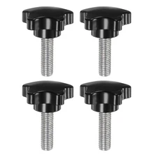 4pcs Star Clamping Knobs M10 x 35mm Metric Thread 39mm 5-Star Head Thumb Screws