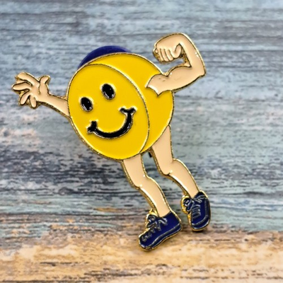 #ad #ad Walmart Employee Pin Smiley Flex Muscle $9.99