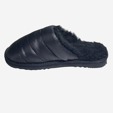 NEW Alpine Design Slippers Womens 10 Lara Black Sherpa Puffer Wool Blend