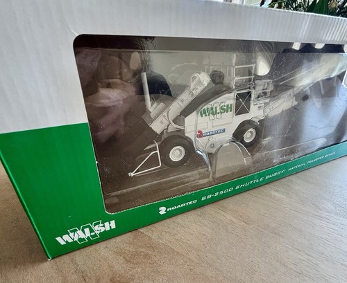 First Gear #59-3267 Walsh Construction Roadtec SB-2500 Shuttle Buggy Diecast New - Picture 2 of 15