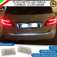 COPPIA LUCI TARGA LED PLACCHETTE COMPLETE CANBUS MERCEDES CLASSE B W246 6000K