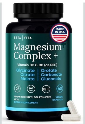 Magnesium Complex (7-in-1) 500mg with D3 & B6 P5P - Multi-Form Blend  EXP 01/28
