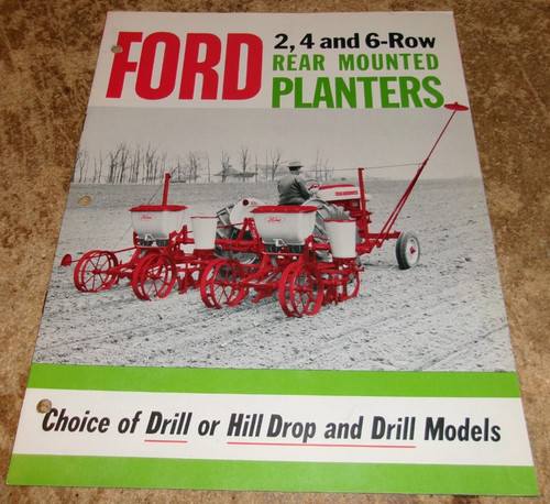 vintage ford 2,4,6 row rear mounted planters brochure in very good shape used
