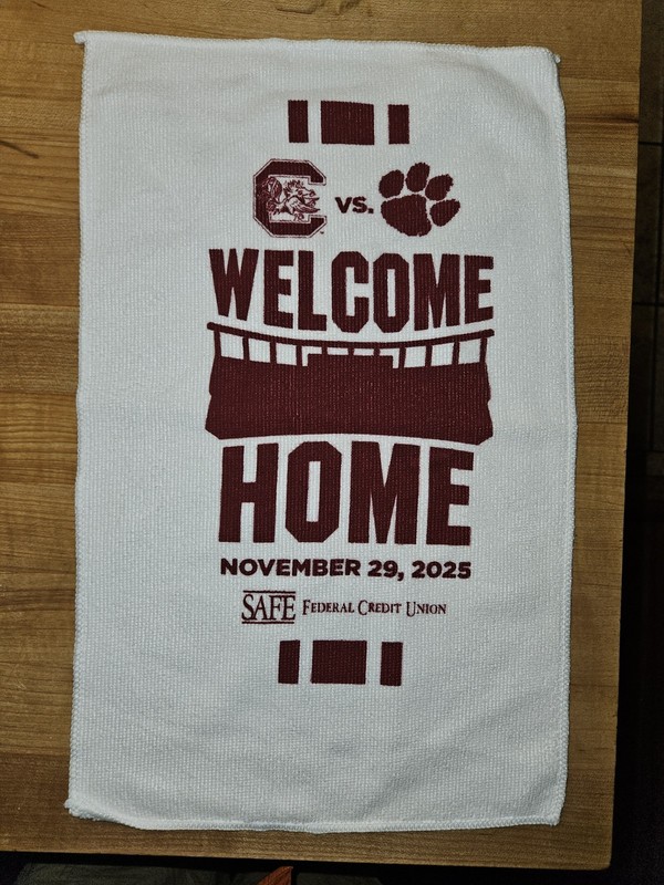 USC Gamecocks Football Vs. Clemson Tigers Sandstorm Towel South Carolina 11.29