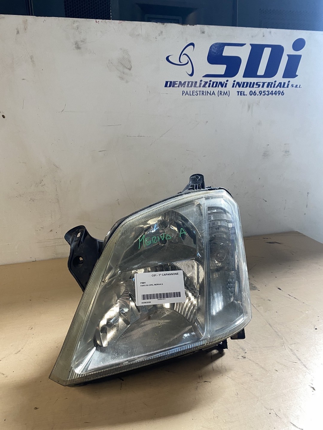 FARO PROIETTORE SX OPEL MERIVA A
