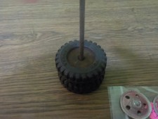 vintage tonka ford truck set of 2 tires solid rubber tires 2 metal hub-cap 1954-