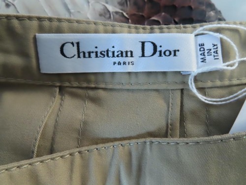 Christian Dior Beige Pleated Mini Skirt F 34/US 2 - Picture 3 of 12
